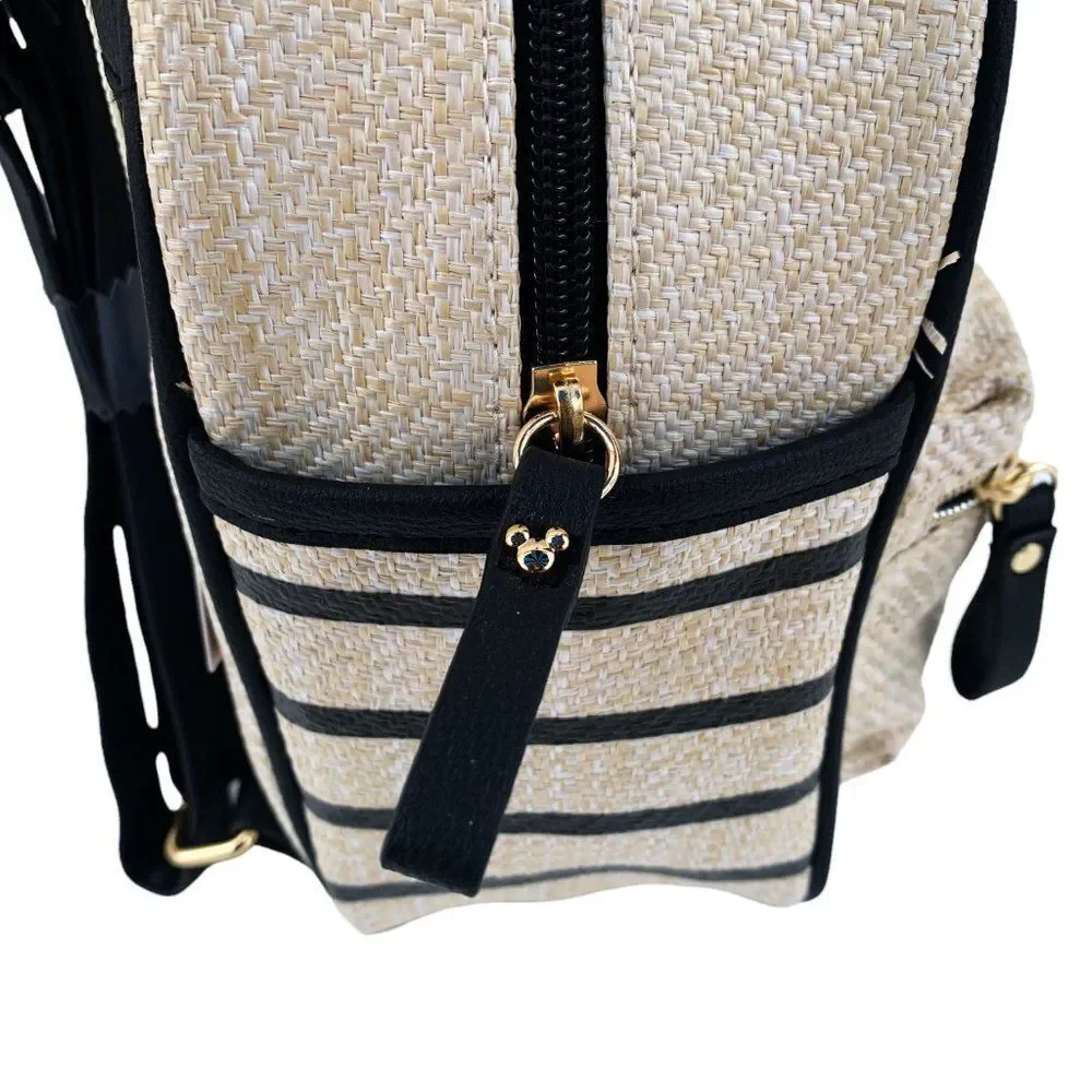 Disney x Primark Mickey Mouse Woven Backpack – Beige – Limited Edition – NWT